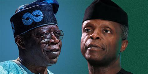 Nigeria Yemi Osinbajo et Bola Tinubu lhomme dÉtat contre le