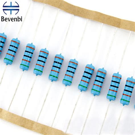 Bevenbi 1m8 Ohms 1 2 Watt 1 Metal Film Resistors Through Hole