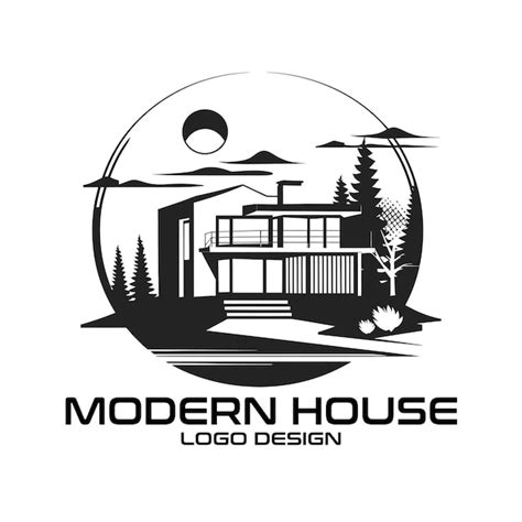 Diseño del logotipo vectorial de la casa moderna Vector Premium