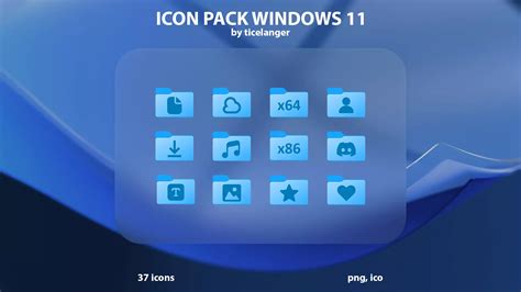 Icons Blue Windows 11 Folders download on VSThemes.org