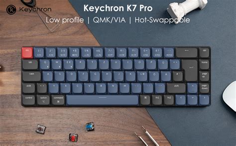 Keychron K7 Pro QMK Ultraschlanke Hot Swap fähige kabellose Bluetooth Tastatur 65 deutsches DE