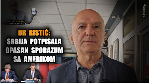 Dr Ratko Ristić U ime Srbije Marko Đurić sa Amerikom potpisao opasan