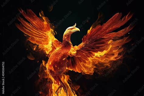 flame fire phoenix wallpaper - Generative AI Stock Illustration | Adobe ...