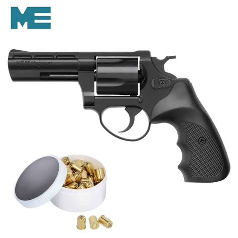 SET ME 38 Magnum brüniert Schreckschuss Revolver 9 mm R K P18 50