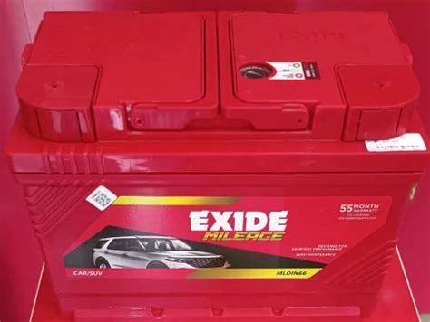 Capacity 66 Ah Exide MLDIN66 Mileage Car Battery Ofter Exchange Old