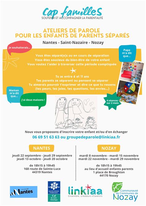 Ateliers De Paroles Pour Enfants De Parents S Par S Loire Atlantique