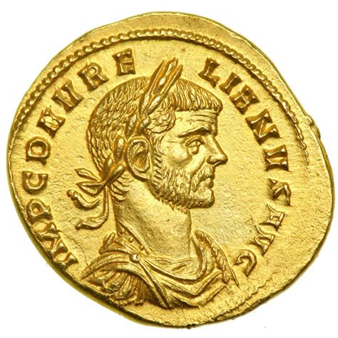 Aurelian Ad 270 275 Gold Solidus 451 G Minted At Mediolanum Milan