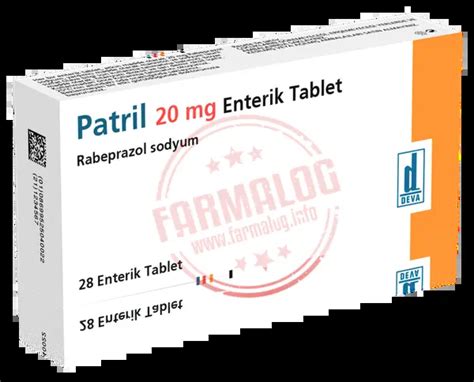 PATRIL 20 MG ENTERIK TABLET 28 ENTERIK TABLET KUB