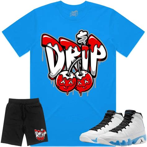 Jordan 9 Powder Blue 9s Sneaker Outfit RED MONEY DRIP - Etsy