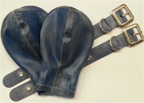 Fetish Gloves Latex Ball Mitts Latex Wrist Cuffs Etsy