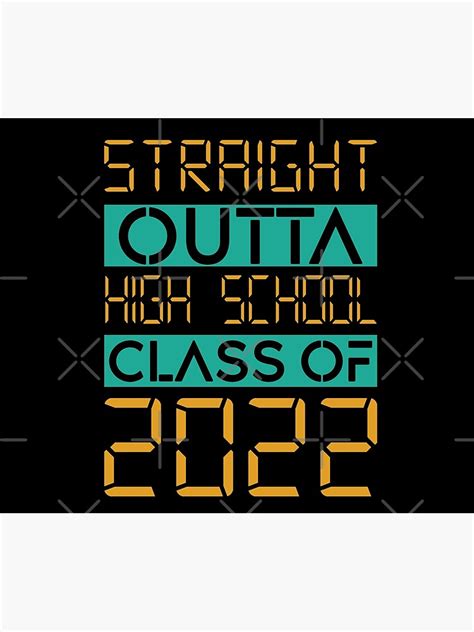 Póster Straight Outta High School Class of 2022 Graduación divertida