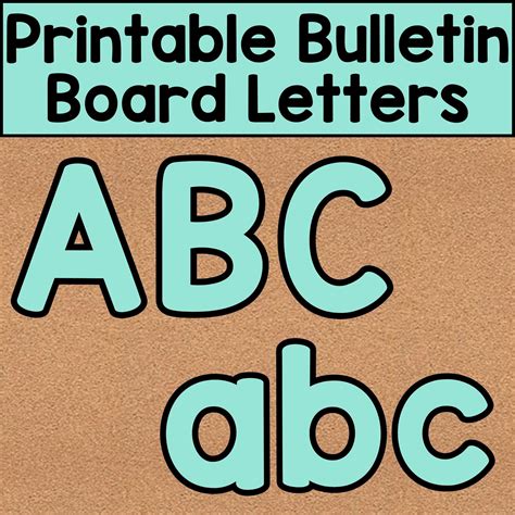 Teal Printable Bulletin Board Letters Classroom Decor Bulletin Board