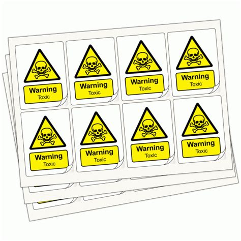 Buy Warning Toxic Labels Danger And Warning Stickers