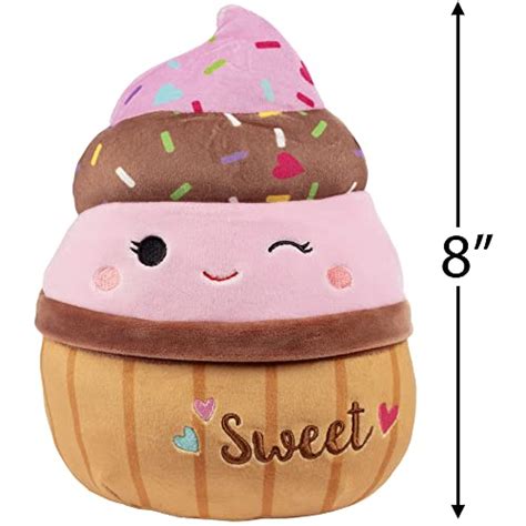 Squishmallow 8" Dessert Food Plush, 3pk - Cupcake, Smores, & Strawberry ...