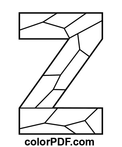 Витраж Буква Z – Раскраски и книги в формате PDF
