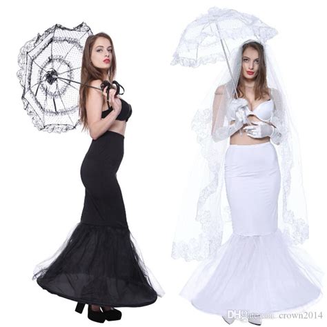 Tulle Bride Mermaid Petticoat Underskirt Hoop White Black