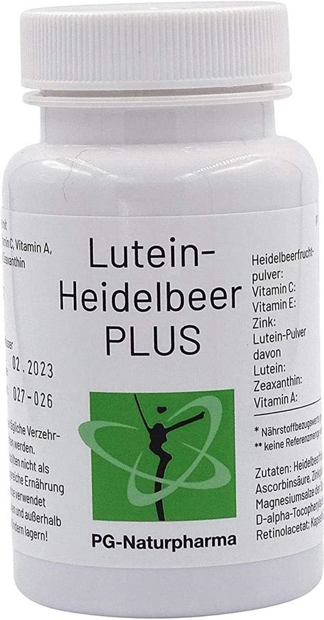 Pg Naturpharma Lutein Heidelbeer Plus Kapseln Amazon De