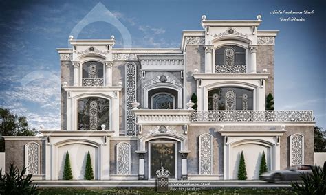 Luxury Classic Villa In Sudan On Behance Classic Villa Classic House Exterior Classic House