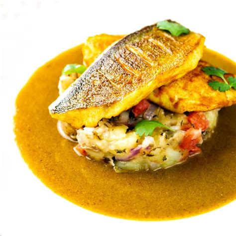 Sea Bass Curry With Crushed Fenugreek Potatoes Krumpli