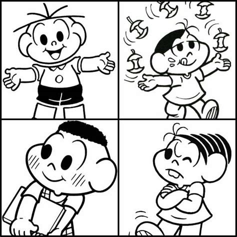 Desenho Para Colorir E Imprimir Turma Da Monica Imprima Os Desenhos