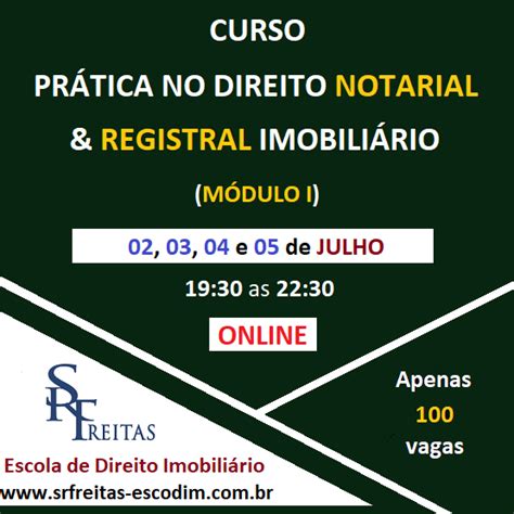 Curso De Pr Tica No Direito Notarial E Registral Imobili Rio M Dulo I