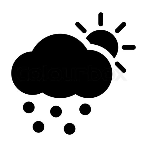 Wetter Icon Sonne Wolke Hagel Stock Vektor Colourbox