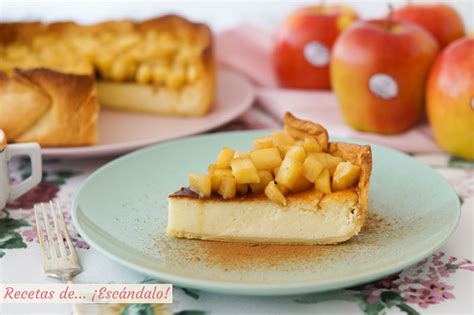 Tarta De Queso Y Yogur Al Horno Con Manzana Y Masa Quebrada Recetas