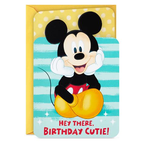 Disney Mickey Mouse Smiling From Ear to Ear Birthday Card - Greeting Cards | Hallmark