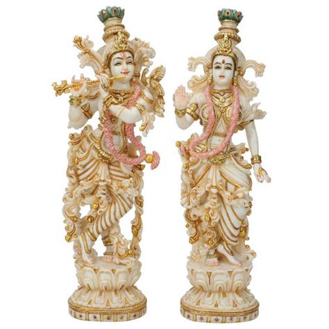 Buy Radha Krishna Statue Inches Marble Radha Krishna Idol Divine