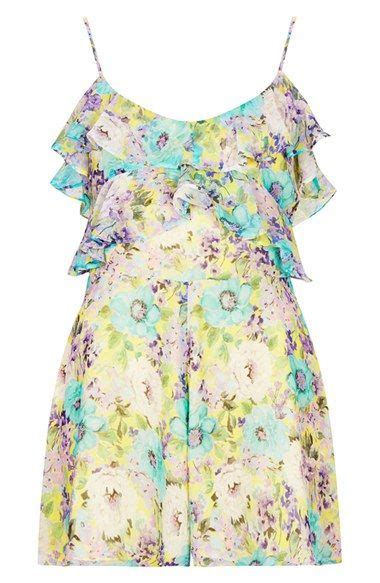 Topshop Floral Print Ruffle Romper Nordstrom Fashion Clothes