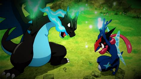 Mega Charizard X And Ash Greninjas Fierce Battle By Pokemonsketchartist On Deviantart