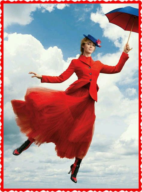 Lady In Red Mary Poppins Emily Blunt Poppins