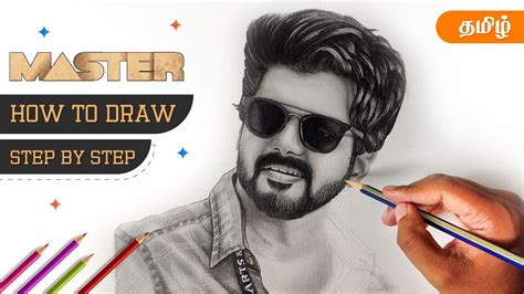 Vijay Drawing Master Jd How To Draw Actor Vijay Step By Step