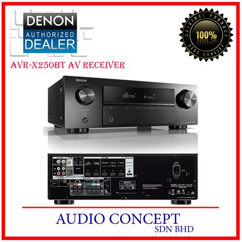 Denon AVR-X250BT AV Receiver (Black) + Free Gift - Audio Concept
