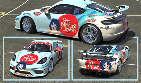 Porsche 718 GT4 Naked Clown By Clyde Coman Trading Paints