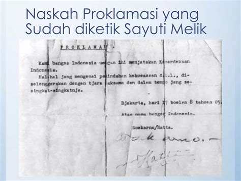Naskah Proklamasi Ditandatangani Oleh 7