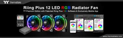 Thermaltake New Riing Plus Led Rgb Radiator Fan Tt Premium Edition At