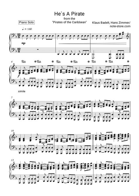 Pirates Of The Caribbean Music Sheets - Tubescore Pirates Of The ...