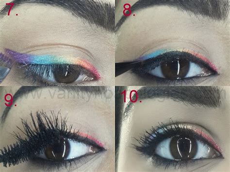 Tutorial: How To Do Rainbow Eye Makeup/Eyeliner Look Easily ...