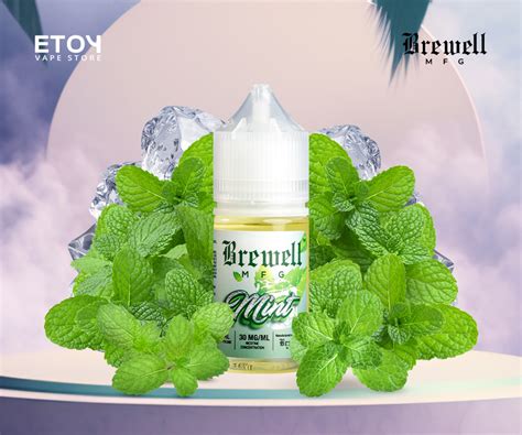 Brewell MFG Salt Mint 30ml Tinh dầu Brewell Vị Bạc Hà Giá Rẻ