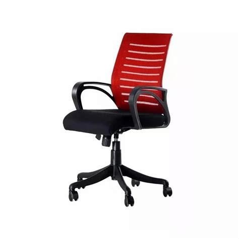 Ergonomica Mid Back Mesh Revolving Chair/Executive Office Chair Red ...