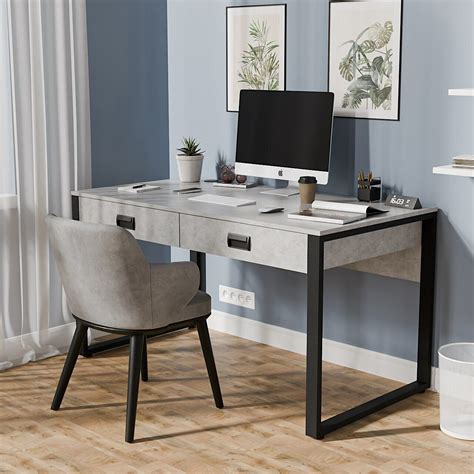 Компьютерный стол Лофт BOSTON LB14/BETON-BLACK