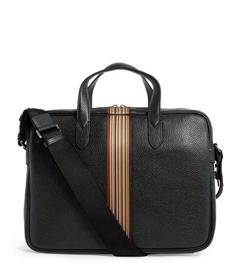 Paul Smith Leather Signature Stripe Briefcase Harrods US