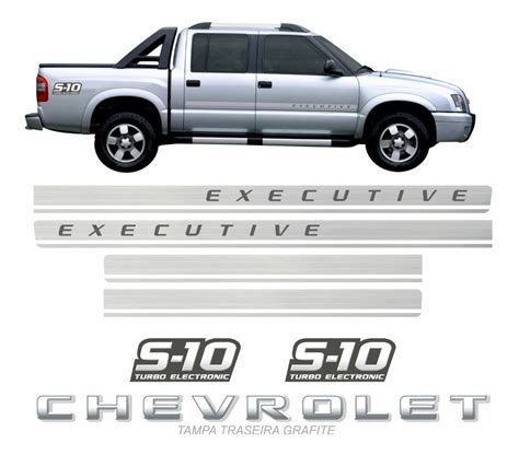 Faixa Adesivo Chevrolet S Executive Turbo Prata Kit Decalx