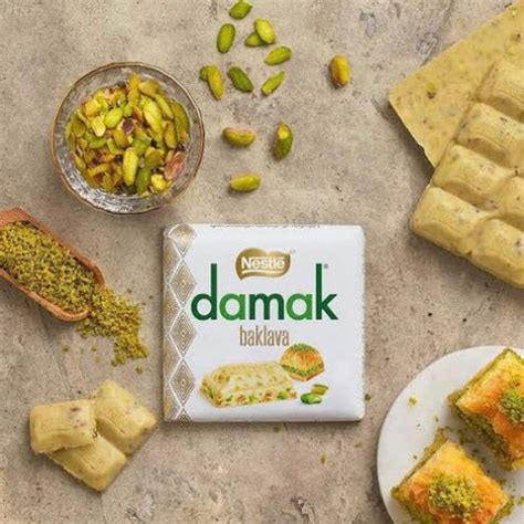Nestle Damak Baklava White Chocolate Bar with Pistachio - Seven Hills ...