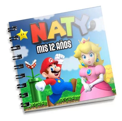 5 Pzs Invitación O Recuerdo Libreta Mini Mario Bros 2 Meses sin interés