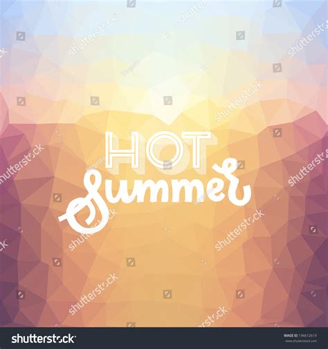 Hot Summer Poster On Tropical Beach Stock Vector Royalty Free 196612619 Shutterstock