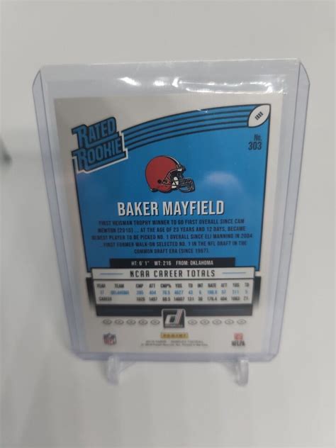 Baker Mayfield 2018 Donruss Optic Rated Rookie 153 RC Browns Tampa EBay