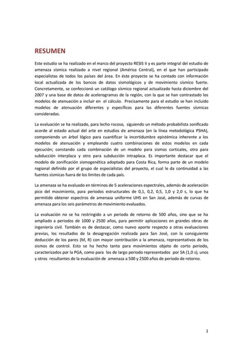 Amenaza Sísmica en Costa Rica PDF