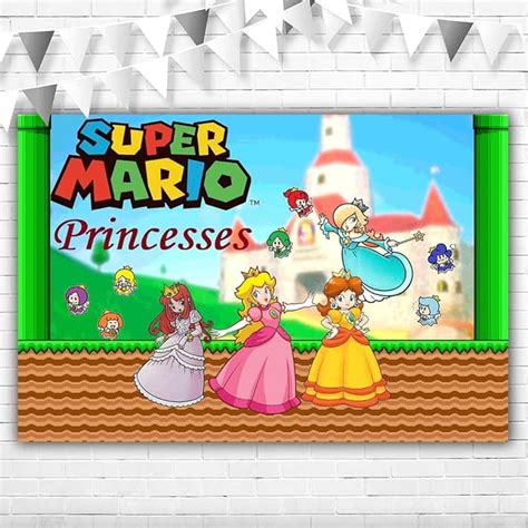 Buy Super Mario Birthday Party Supplies For Girls 5x3ft Happy Birthday